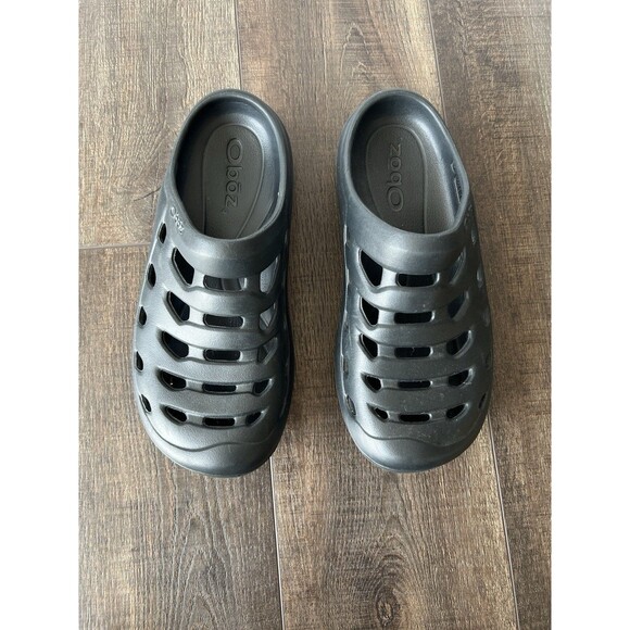 Oboz Whakata Coast Men's Black Rubber Slip On Comfort Clogs Sandals Size W11 M9 - Picture 2 of 7